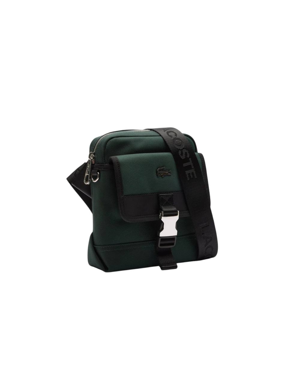 Green crossbody bag with black accents on a white background Lacoste Monza Outlet, Monza Fashion, Shein Outlet
