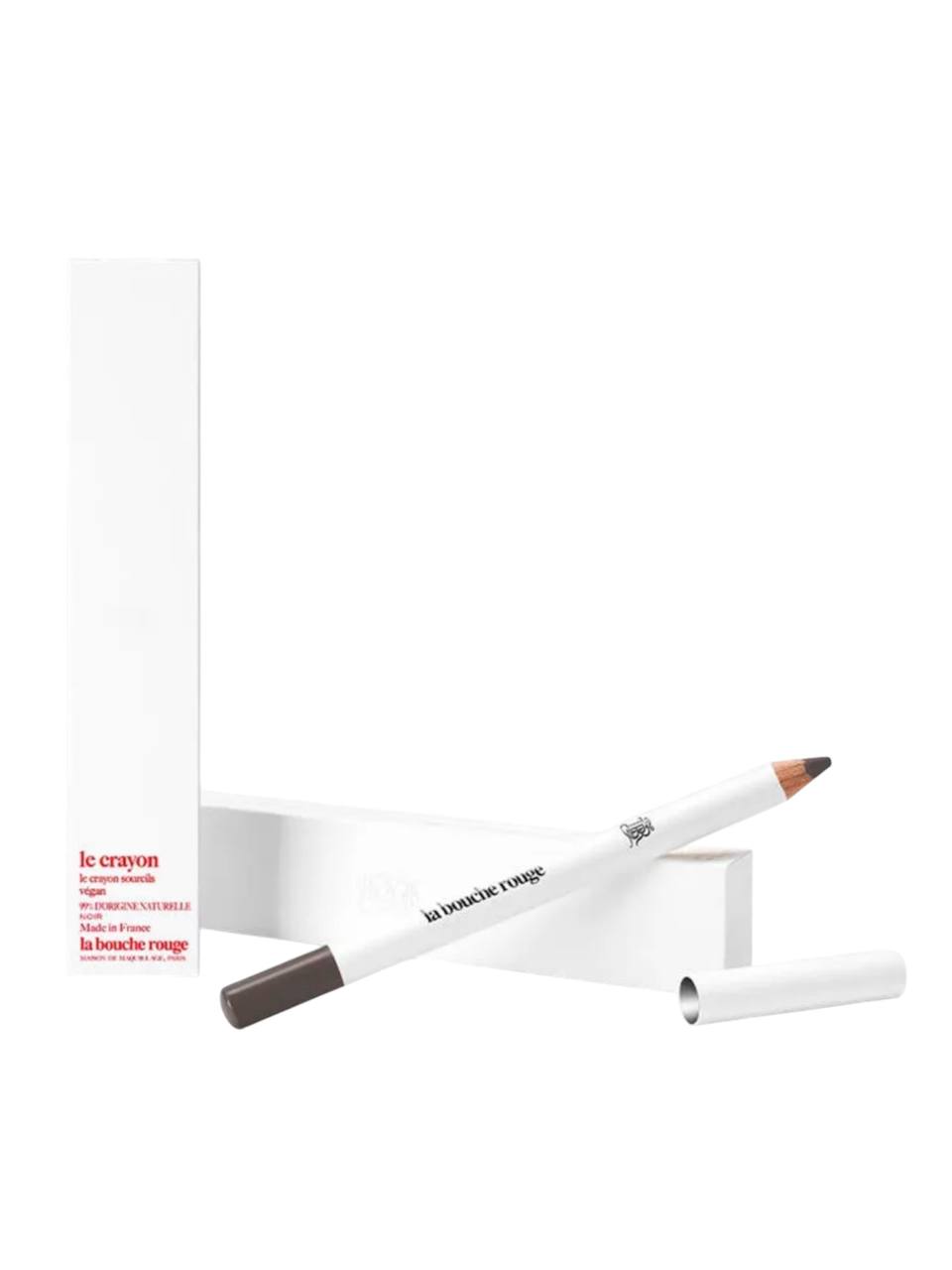 Makeup pencil with brown tip and white body on a white background Monza outlet, monza fashion, shein outlet, shien outlet