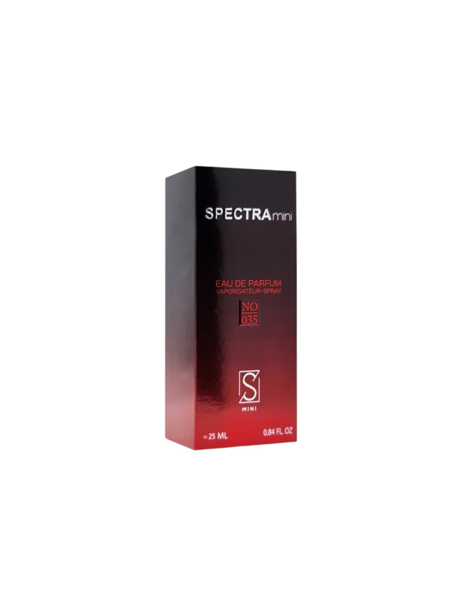 Spectra mini perfume bottle packaging on a white background. Spectra, Monza Outlet, Monza Fashion, Shein Outlet