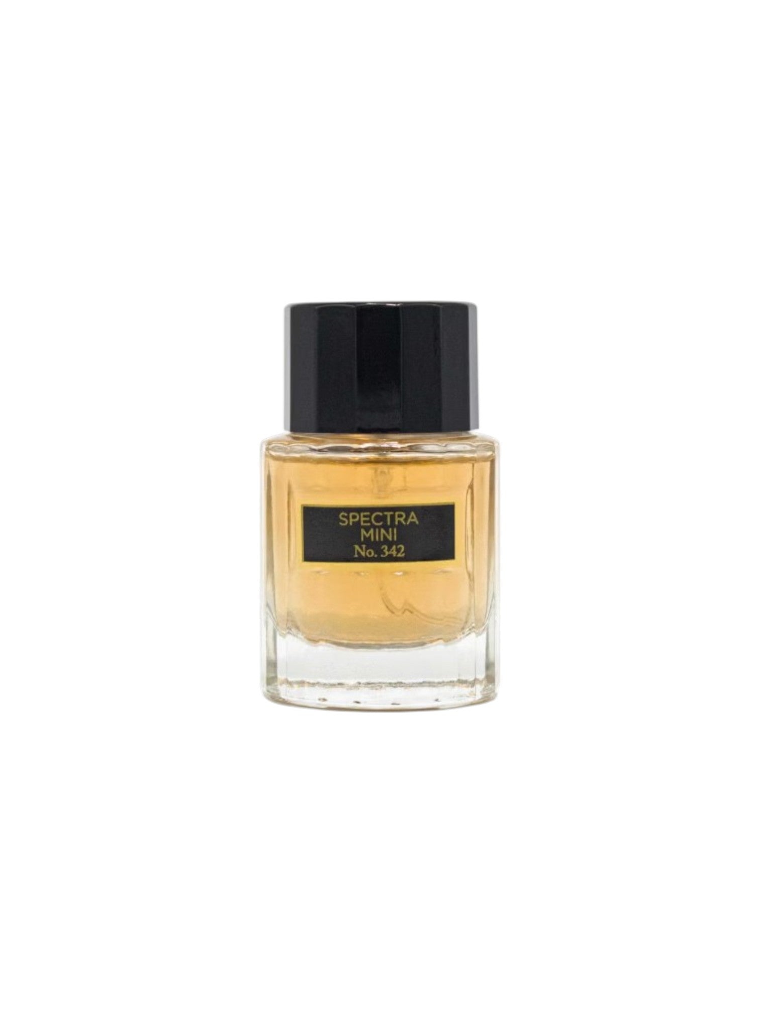Perfume bottle labeled Spectra on a white background. Spectra Mini, Monza Outlet, Monza Fashion, Shein Outlet