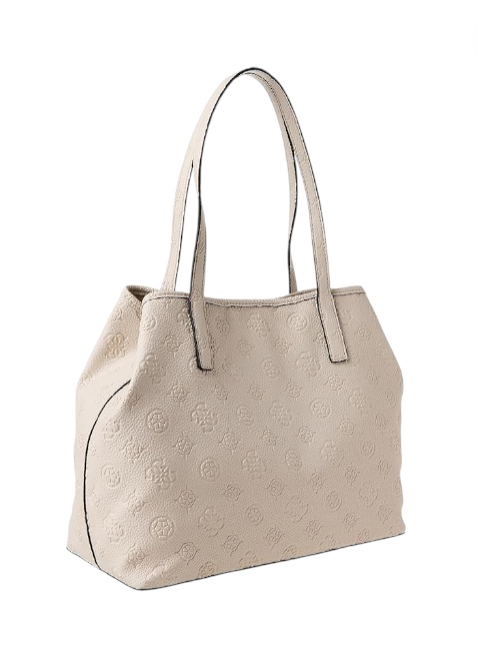 Beige handbag with floral pattern on a white background. Guess, Monza Outlet, Monza Fashion, Shein Outlet