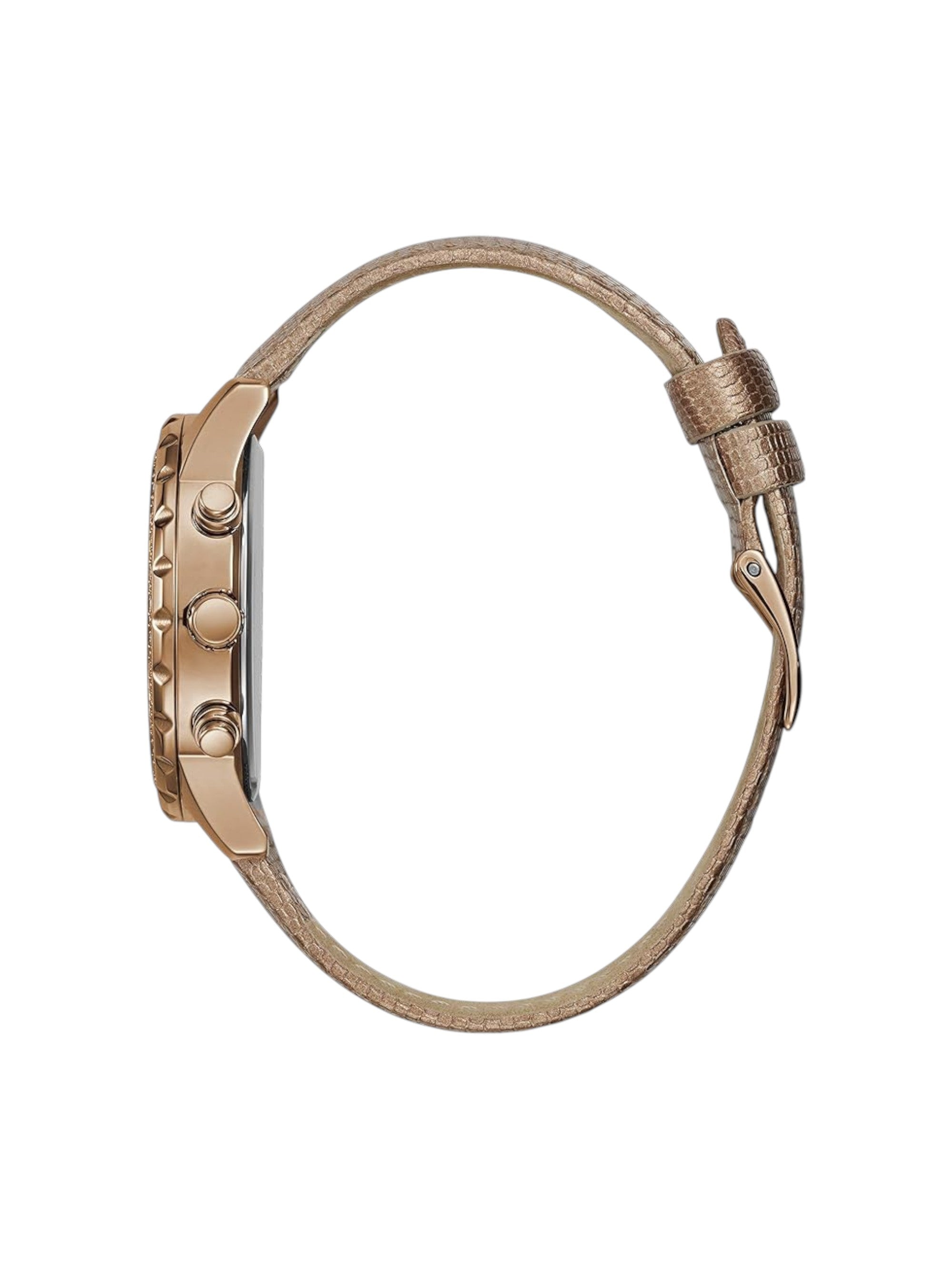 Rose gold watch with detailed case on a white background monza outlet, Shein outlet, monza fashion Monza Outlet