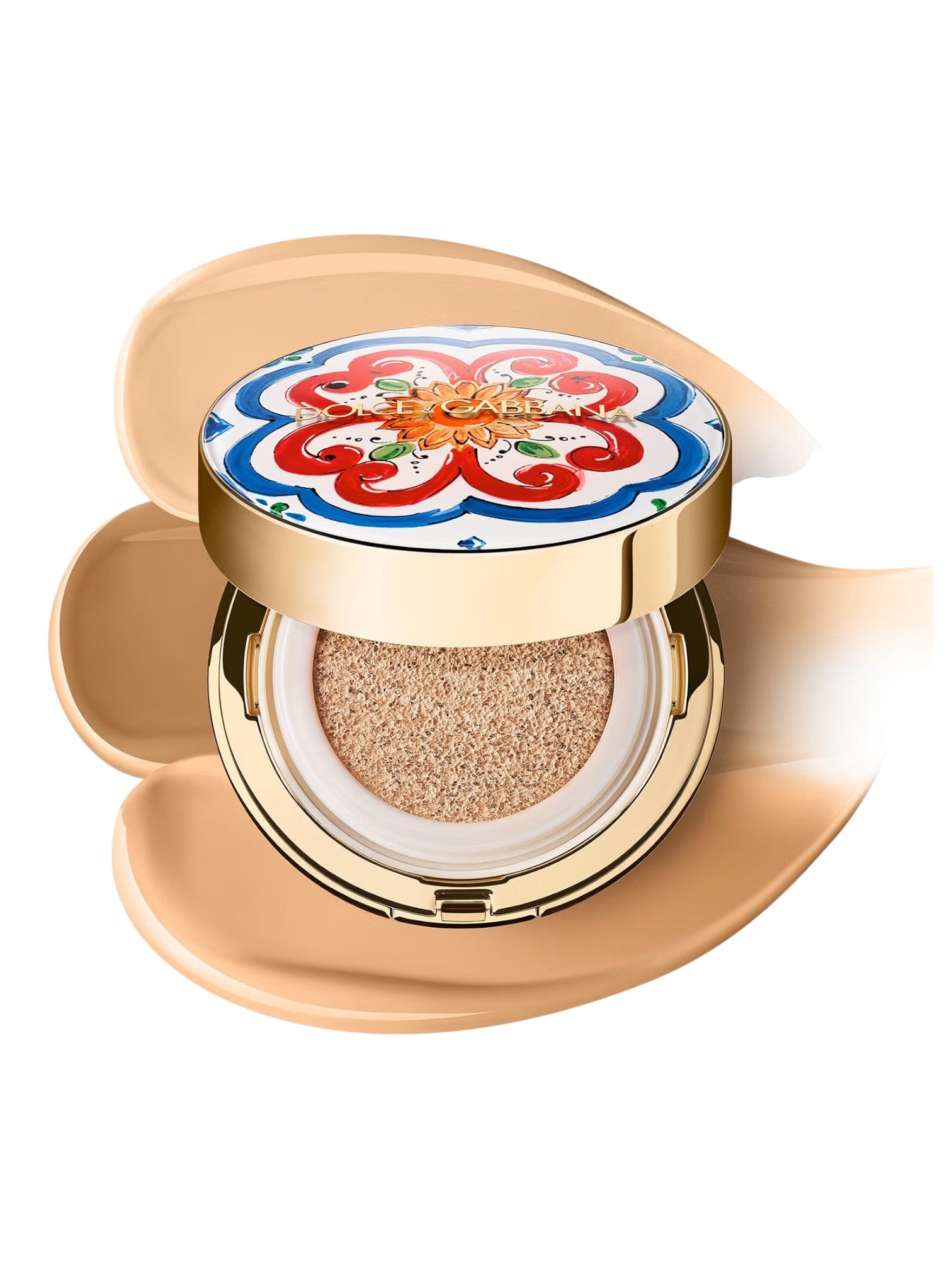 Makeup compact with floral design on a white background Dolce Gabbana Monza Outlet
