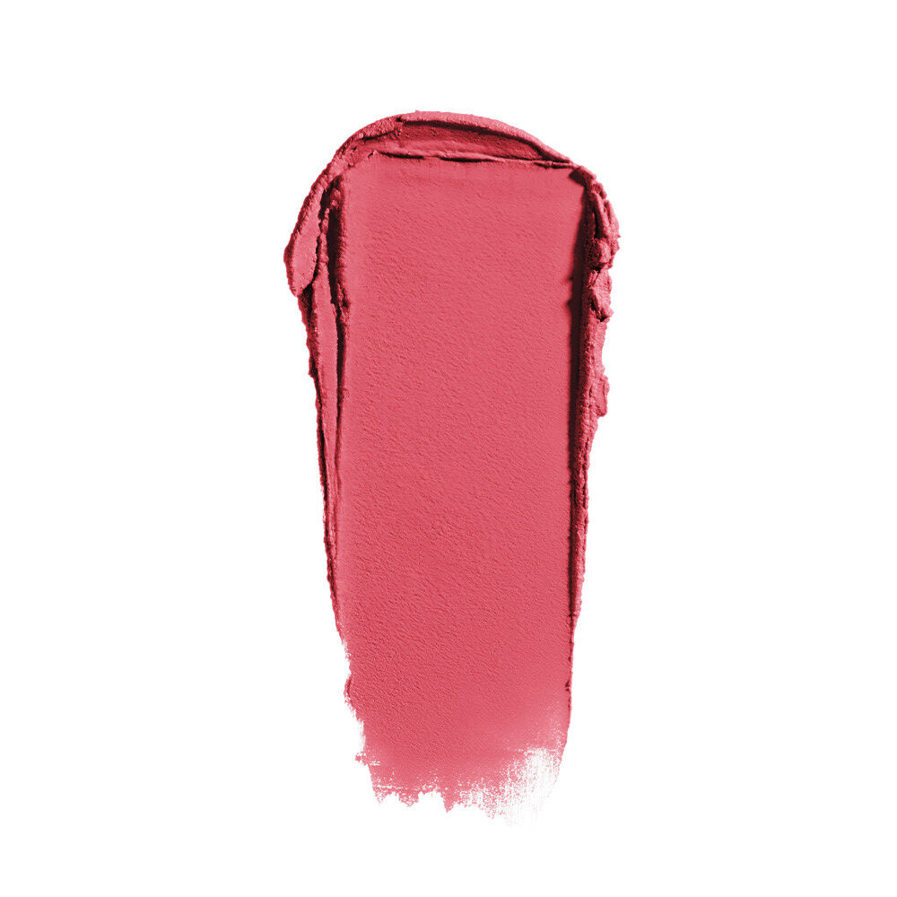 Pink lipstick swatch on a white background. Shiseido, Monza Outlet, Monza Fashion, Shein Outlet
