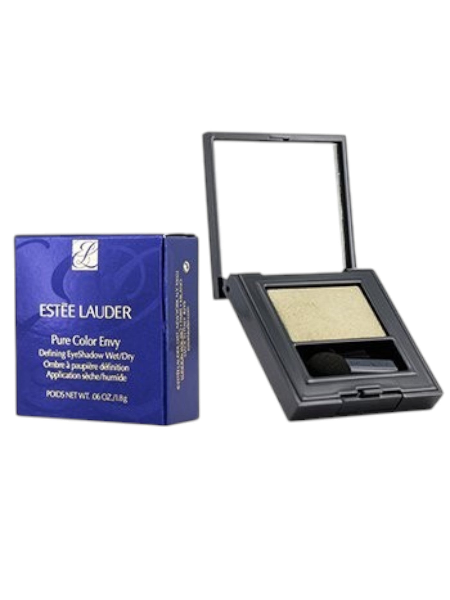 Estée Lauder eyeshadow compact with open case on a white background Monza Outlet