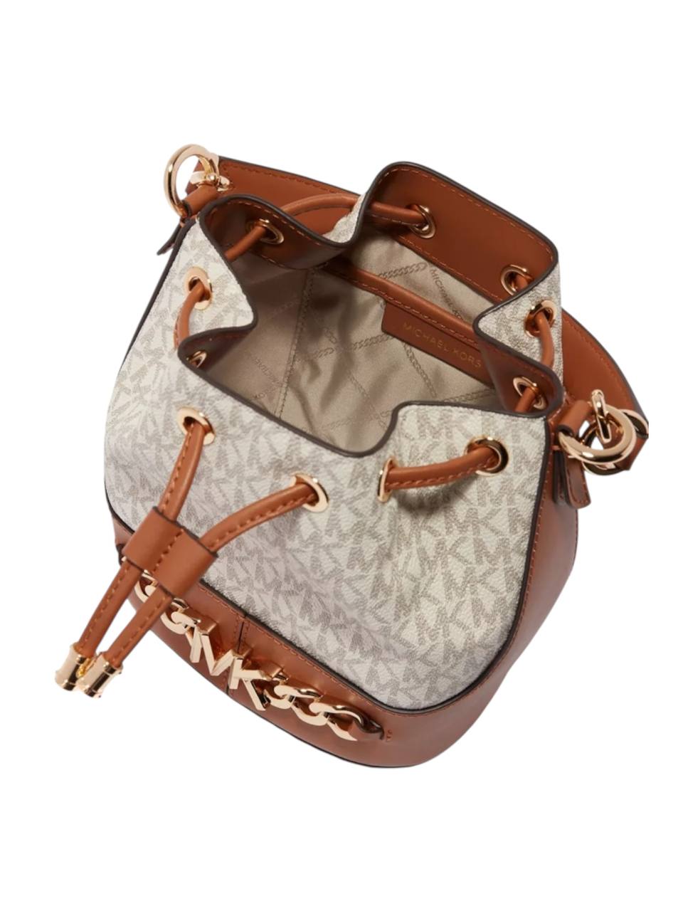 Designer handbag with brand logo on a white background, Michael Kors, Monza Outlet, Monza Fashion, Shein Outlet