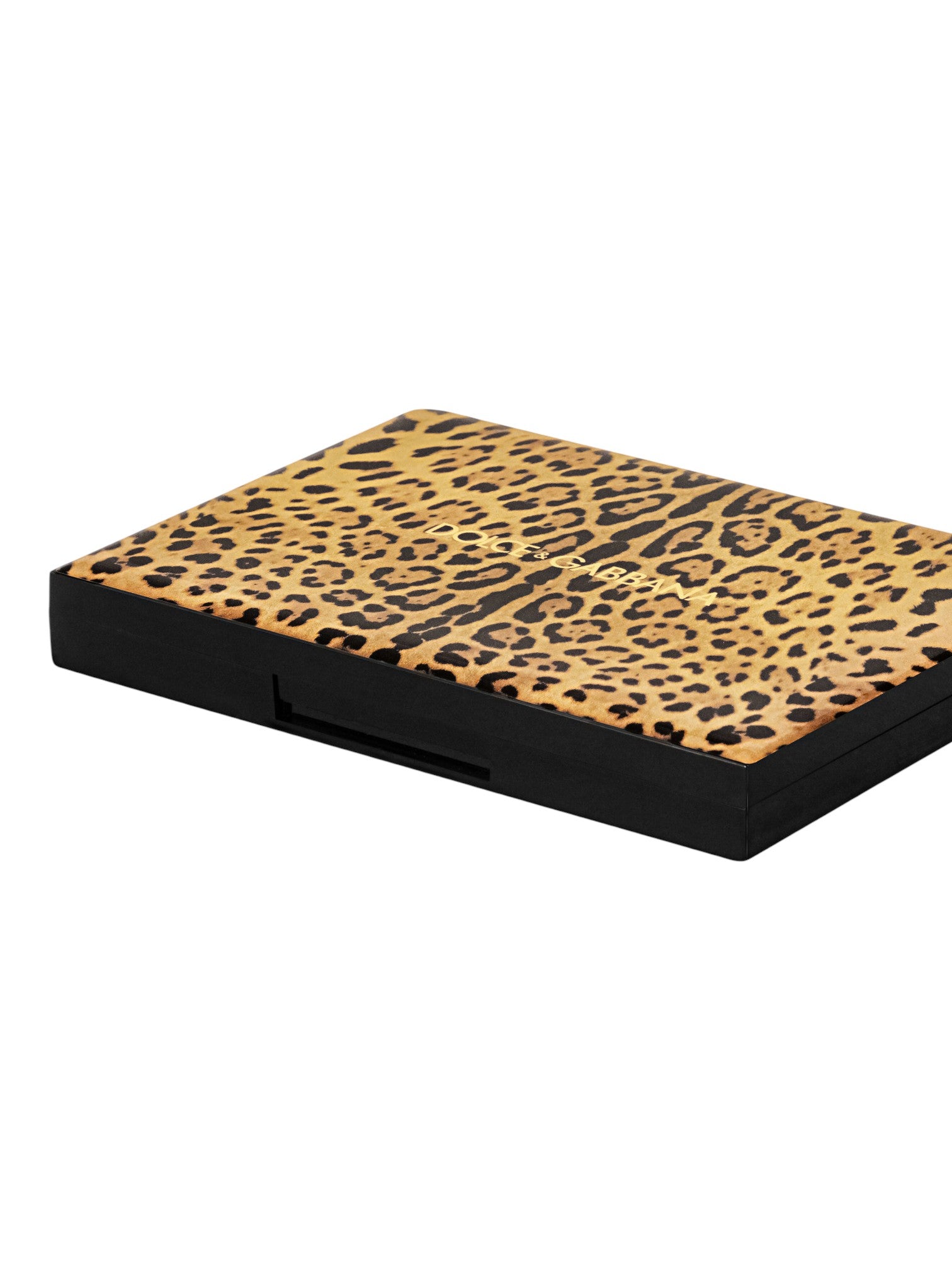 Compact mirror with leopard print design on a white background Dolce Gabbana Monza Outlet