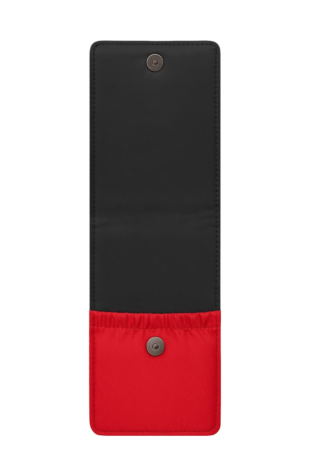 Black and red pouch with button closures on a white background Monza outlet, monza fashion, shein outlet, shien outlet