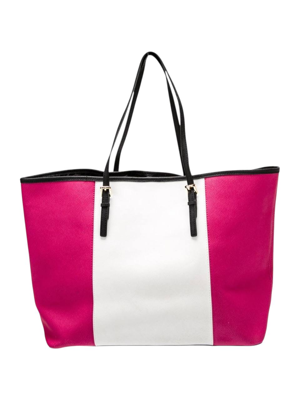 Tote bag with pink and white stripes on a white background monza outlet, Shein outlet, monza fashion