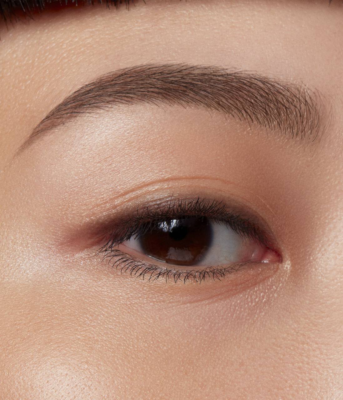 Close-up of a person's eye with brown eyeliner and eyebrow. Monza outlet, monza fashion, shein outlet, shien outlet