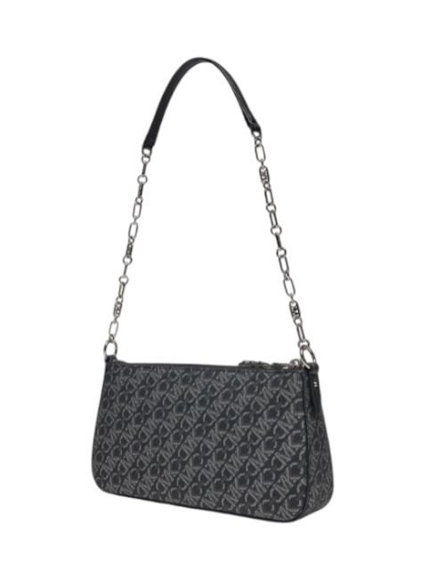 Black handbag with chain strap on a white background Michael Kors Monza Outlet