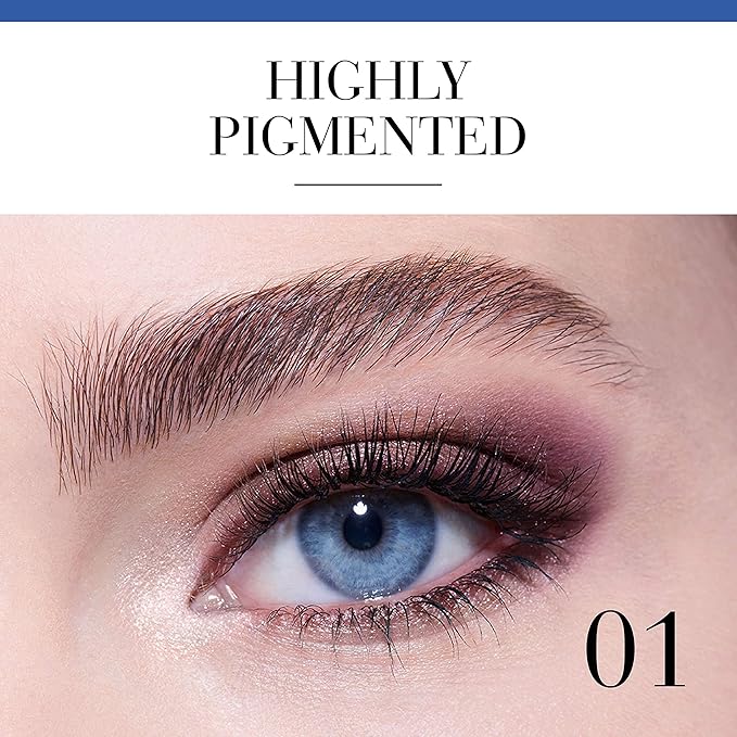 Close-up of an eye with purple eyeliner and the text 'HIGHLY PIGMENTED' above it. Monza outlet, monza fashion, shein outlet, shien outlet