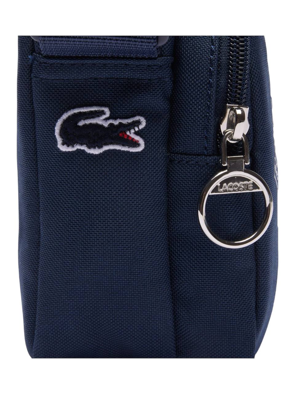 Navy blue pouch with Lacoste logo and key ring on a white background Lacoste Monza Outlet