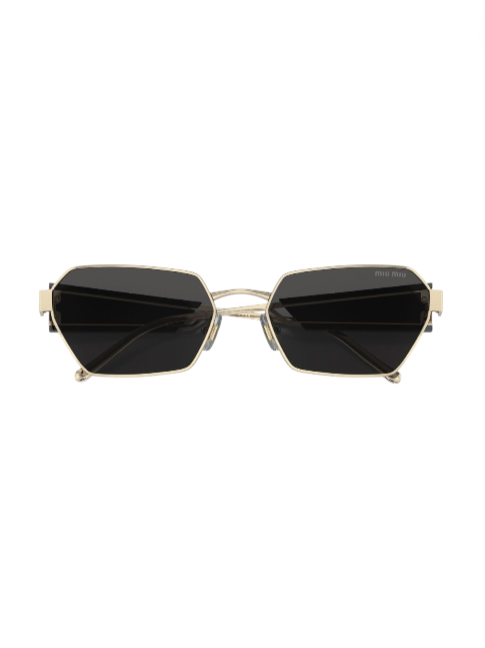 Sunglasses with gold frame and black lenses on a white background monza outlet, Shein outlet, monza fashion