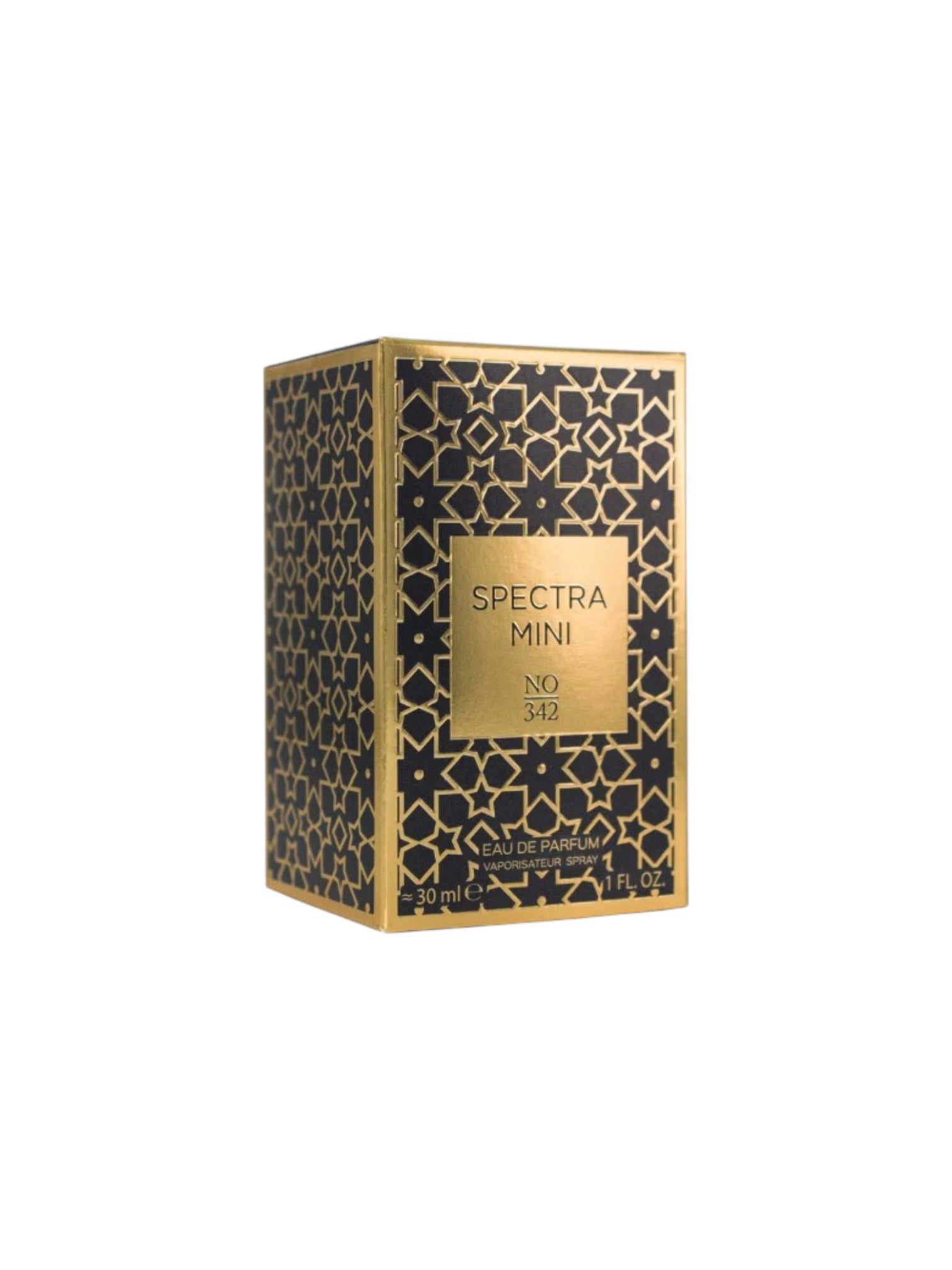 Spectra Mini perfume box with intricate design on a white background. Spectra Mini, Monza Outlet, Monza Fashion, Shein Outlet