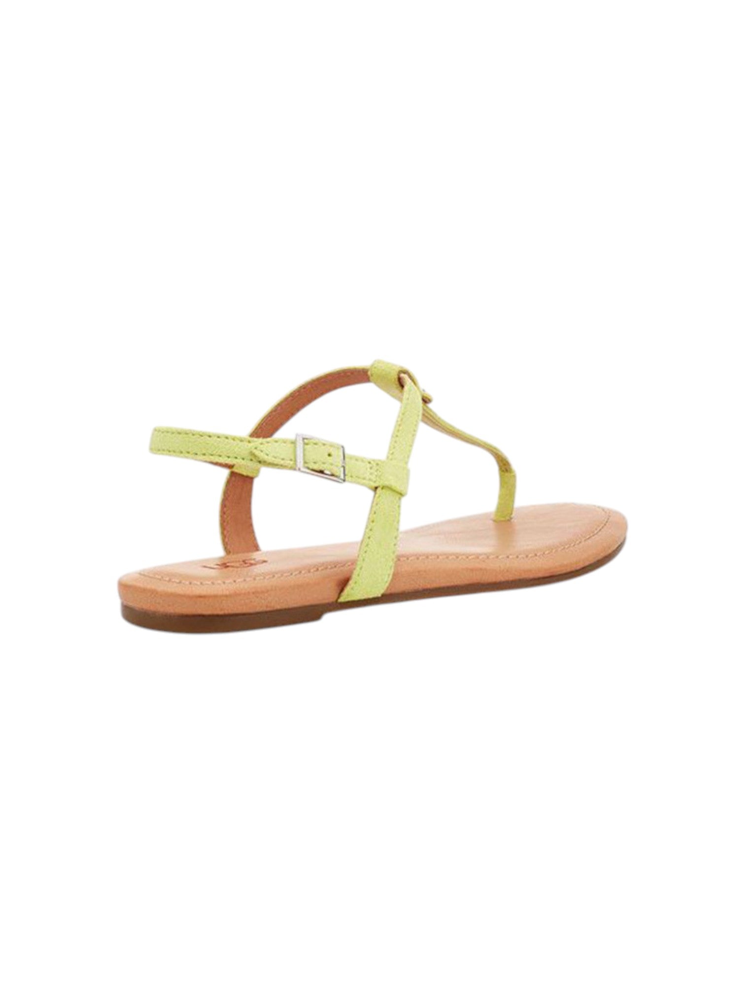 Yellow sandal with a strap on a white background. UGG, Monza Outlet, Monza Fashion, Shein Outlet