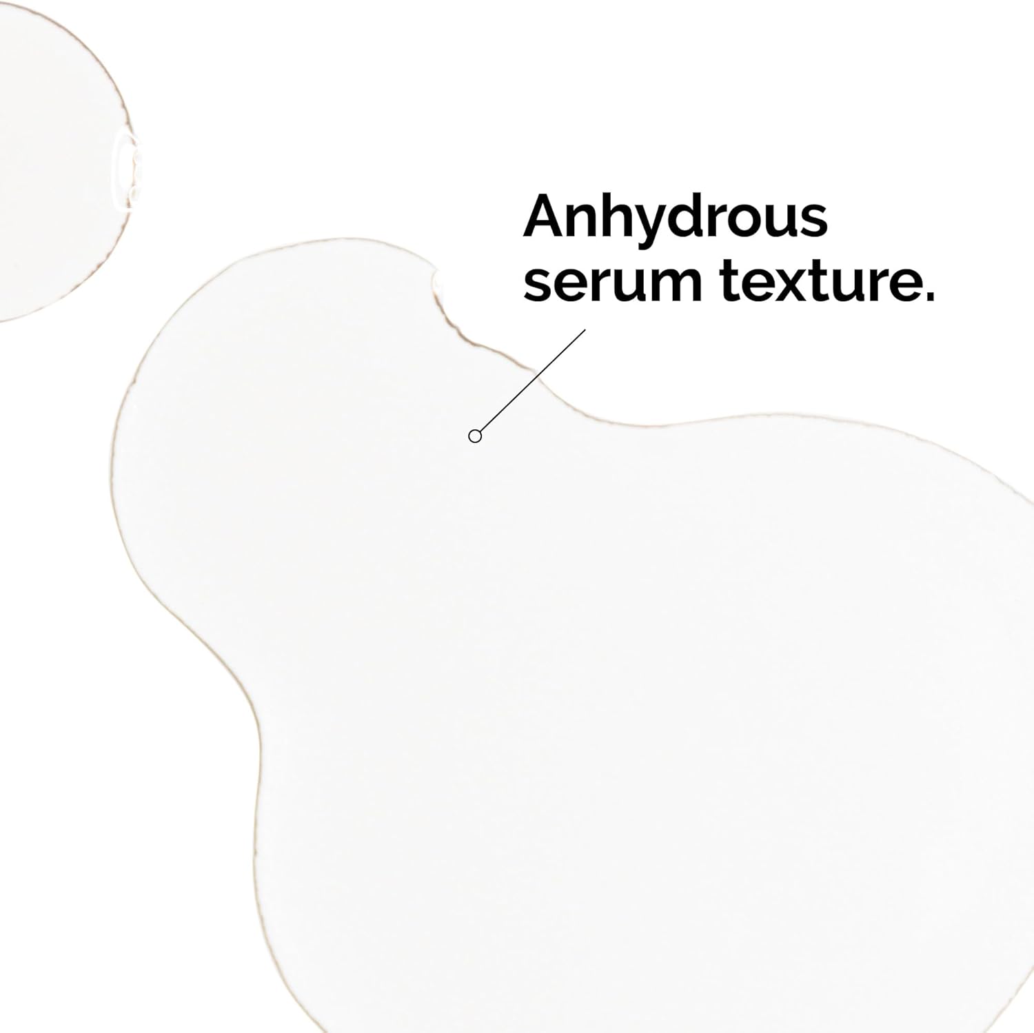 Text 'Anhydrous serum texture' on a white background Monza fashion outlet, monza outlet, shein outlet, shien outlet cosmetics, makeup, perfume
