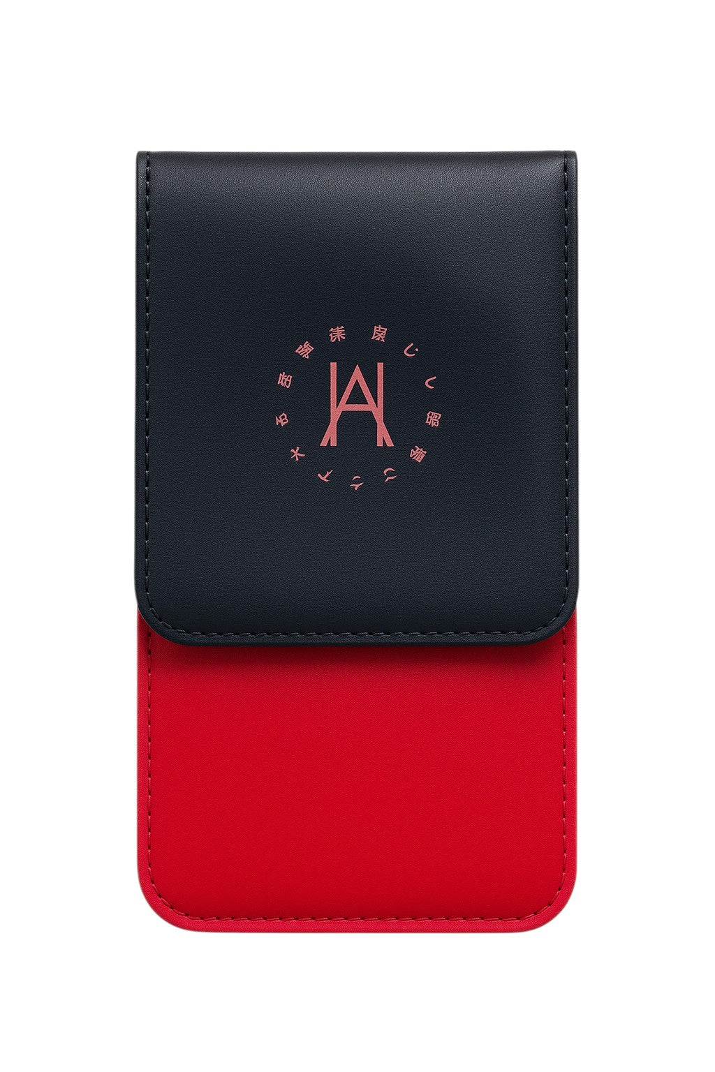 Black and red phone case with a logo on a white background Monza outlet, monza fashion, shein outlet, shien outlet