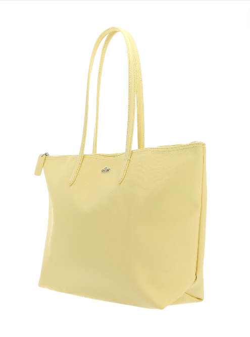 Yellow tote bag on a white background Lacoste Monza Outlet, Monza Fashion, Shein Outlet