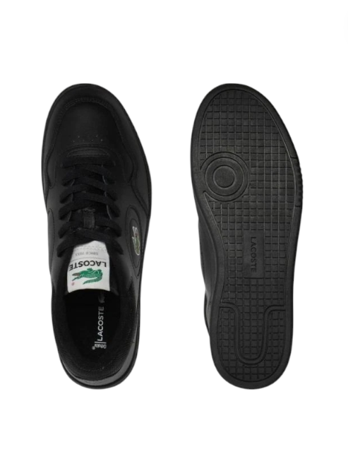 Black sneaker with visible brand logo on a white background, Lacoste, Monza Outlet, Monza Fashion, Shein Outlet