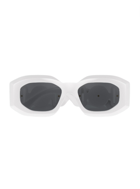 White sunglasses with dark lenses on a white background Monza Outlet, Monza Fashion, Shein Outlet