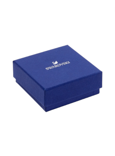 Blue Swarovski jewelry box on a white background. Monza Outlet