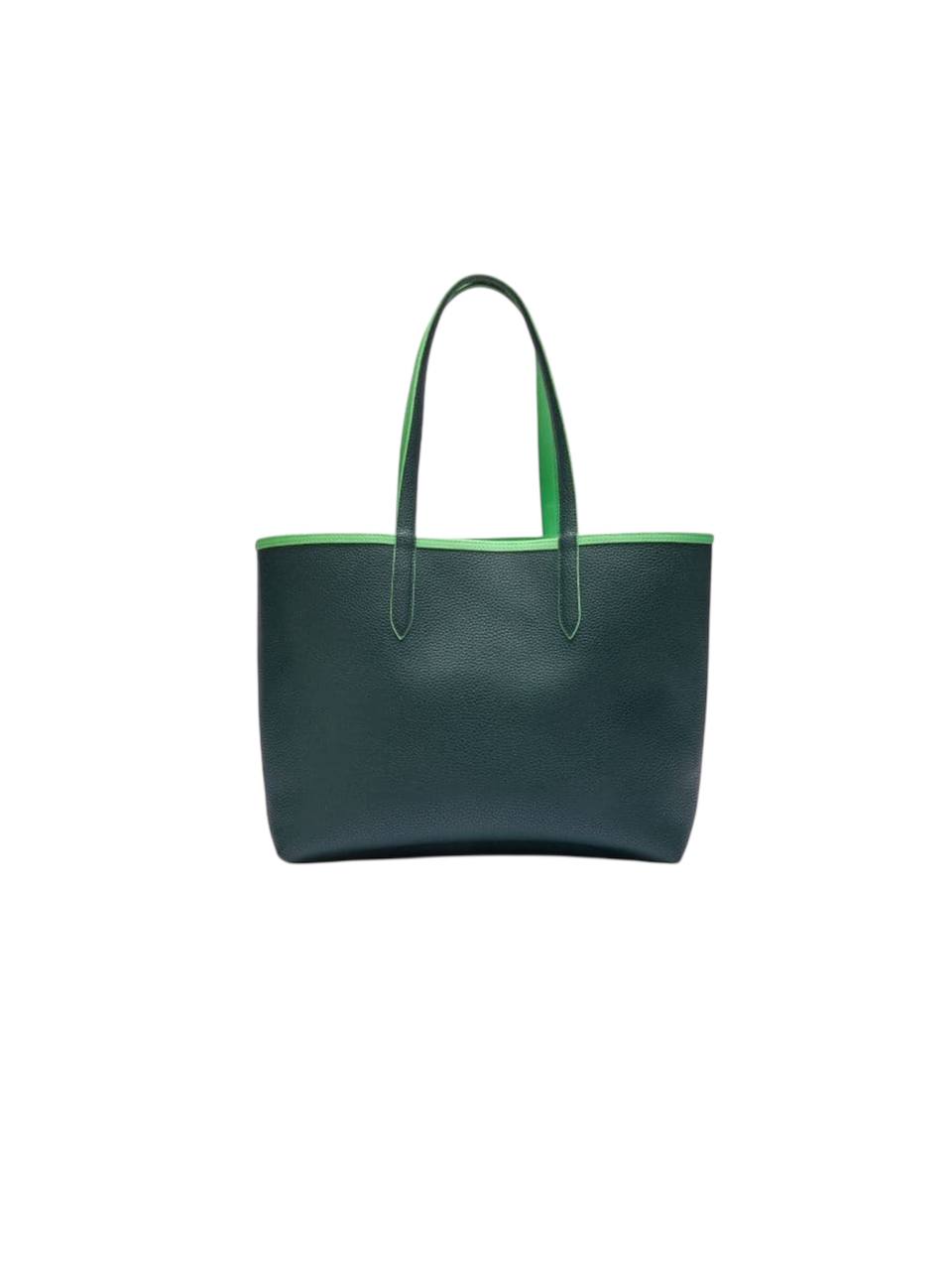 Green tote bag on a white background Lacoste Monza Outlet, Monza Fashion, Shein Outlet