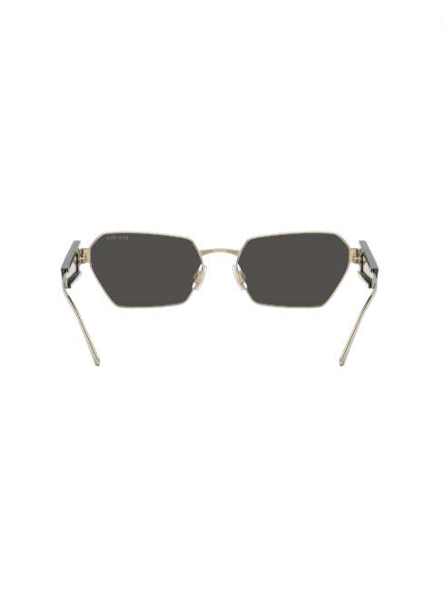 Sunglasses with gold frame and dark lenses on a white background monza outlet, Shein outlet, monza fashion