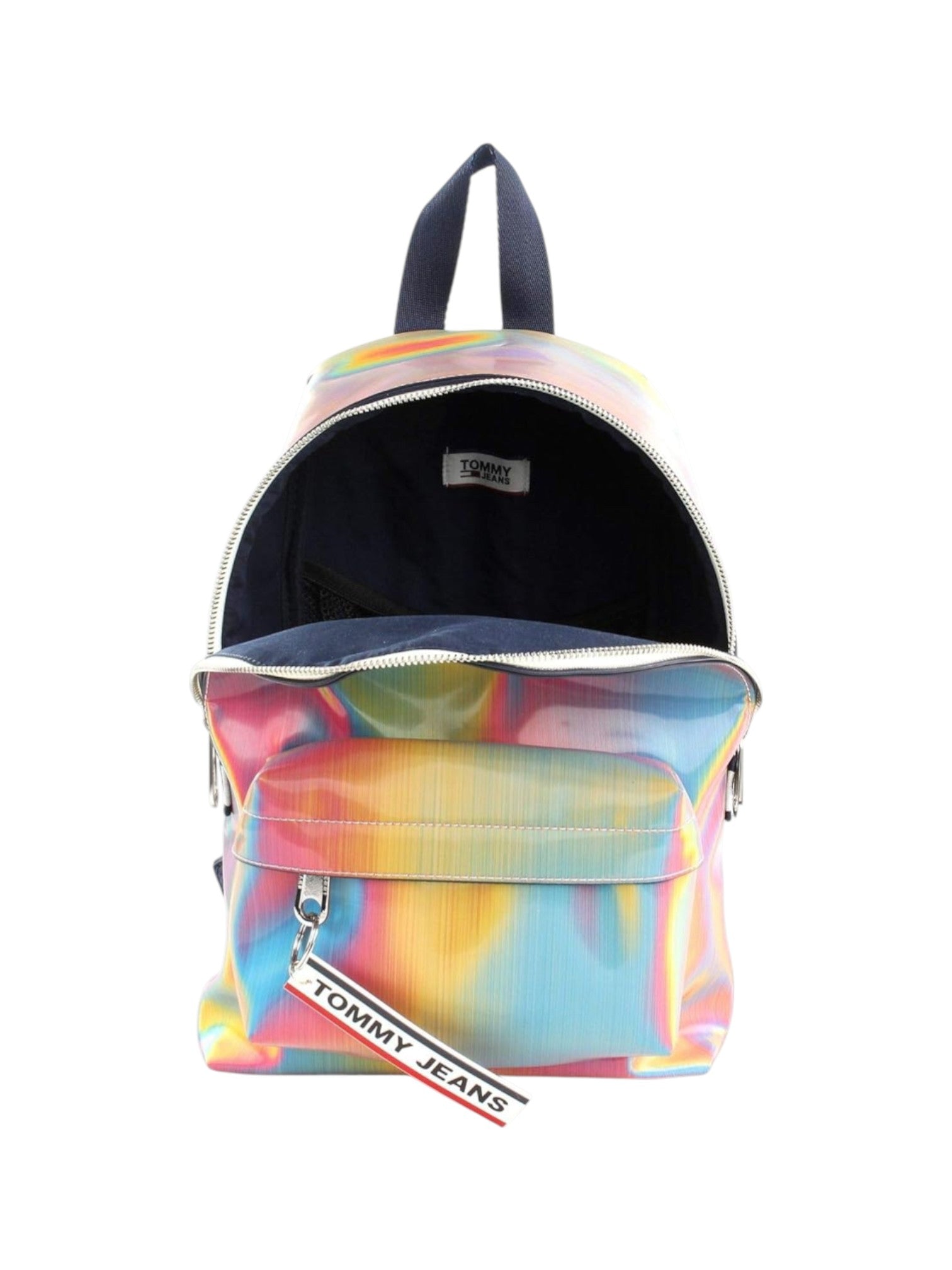 Colorful backpack with a visible brand logo on a white background. Tommy Hilfiger, Monza Outlet, Monza Fashion, Shein Outlet