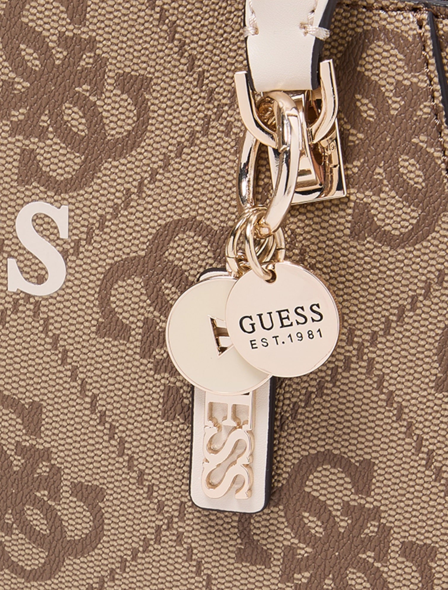 Guess Noelle II Luxury Logo Patterned Satchel Bag