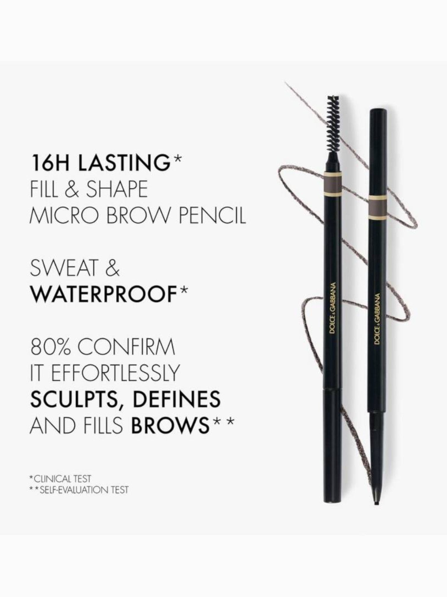 Micro brow pencil with packaging on a white background Dolce Gabbana Monza Outlet
