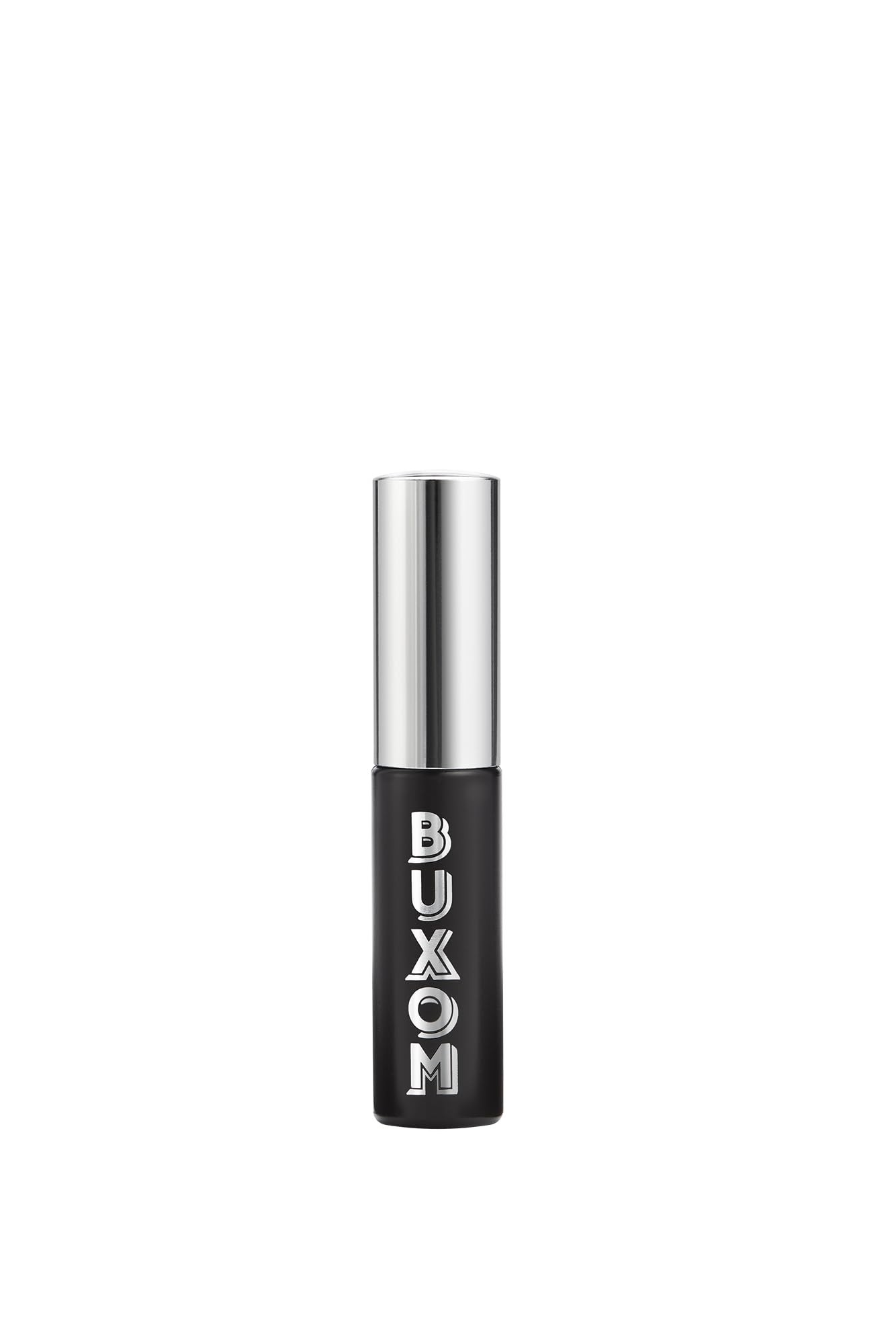 Black and silver Buxom lip product on a white background Monza Outlet