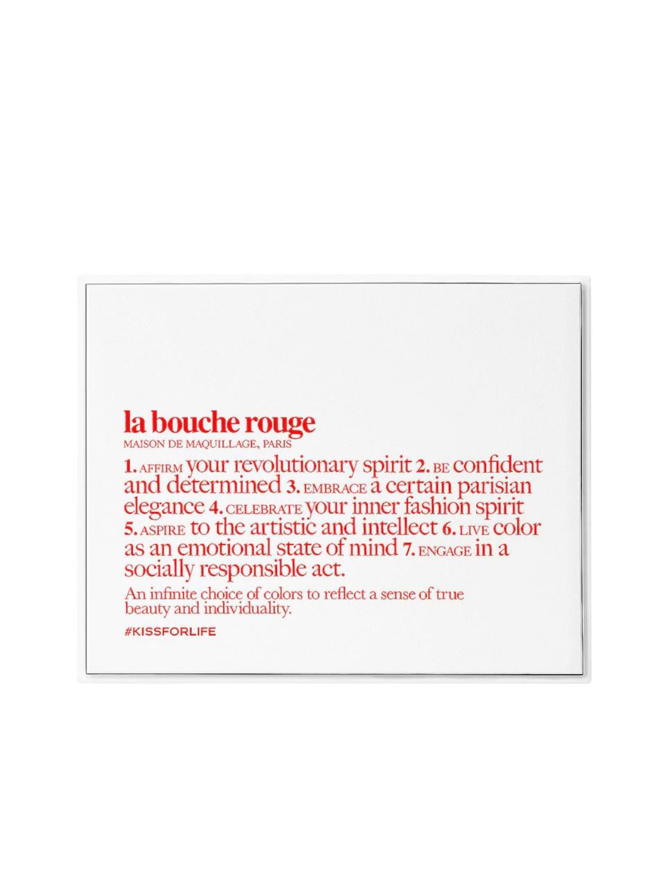 Framed text poster with la bouche rouge branding on a white background La Bouche Rouge Monza Outlet