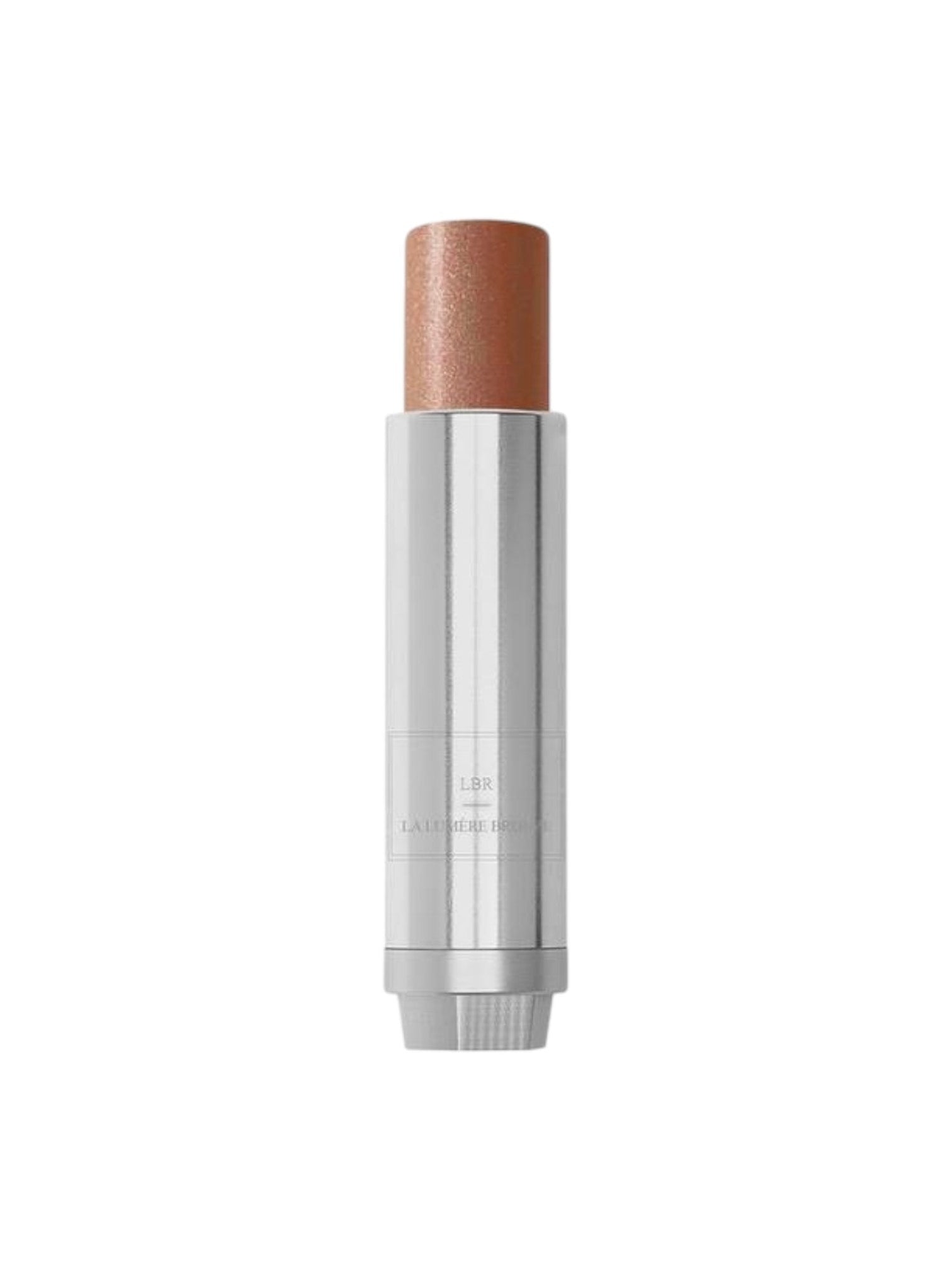 Silver lipstick with brown cap on a white background Monza outlet, monza fashion, shein outlet, shien outlet
