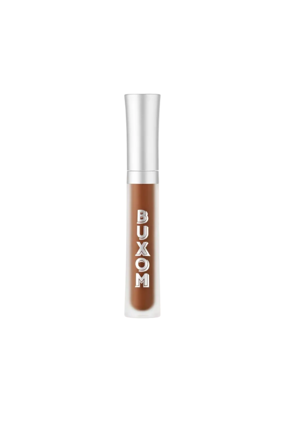 Lip tint with silver cap and brown color on a white background Monza fashion outlet, monza outlet, shein outlet, shien outlet cosmetics, makeup, perfume