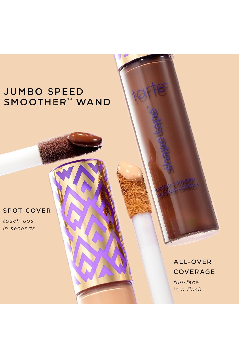 Tarte cosmetic products with text on a beige background Monza Outlet