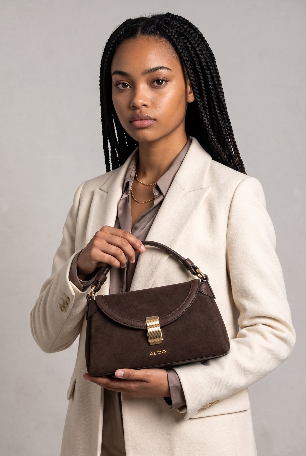 Aldo Women’s Brown Satchel Handbag