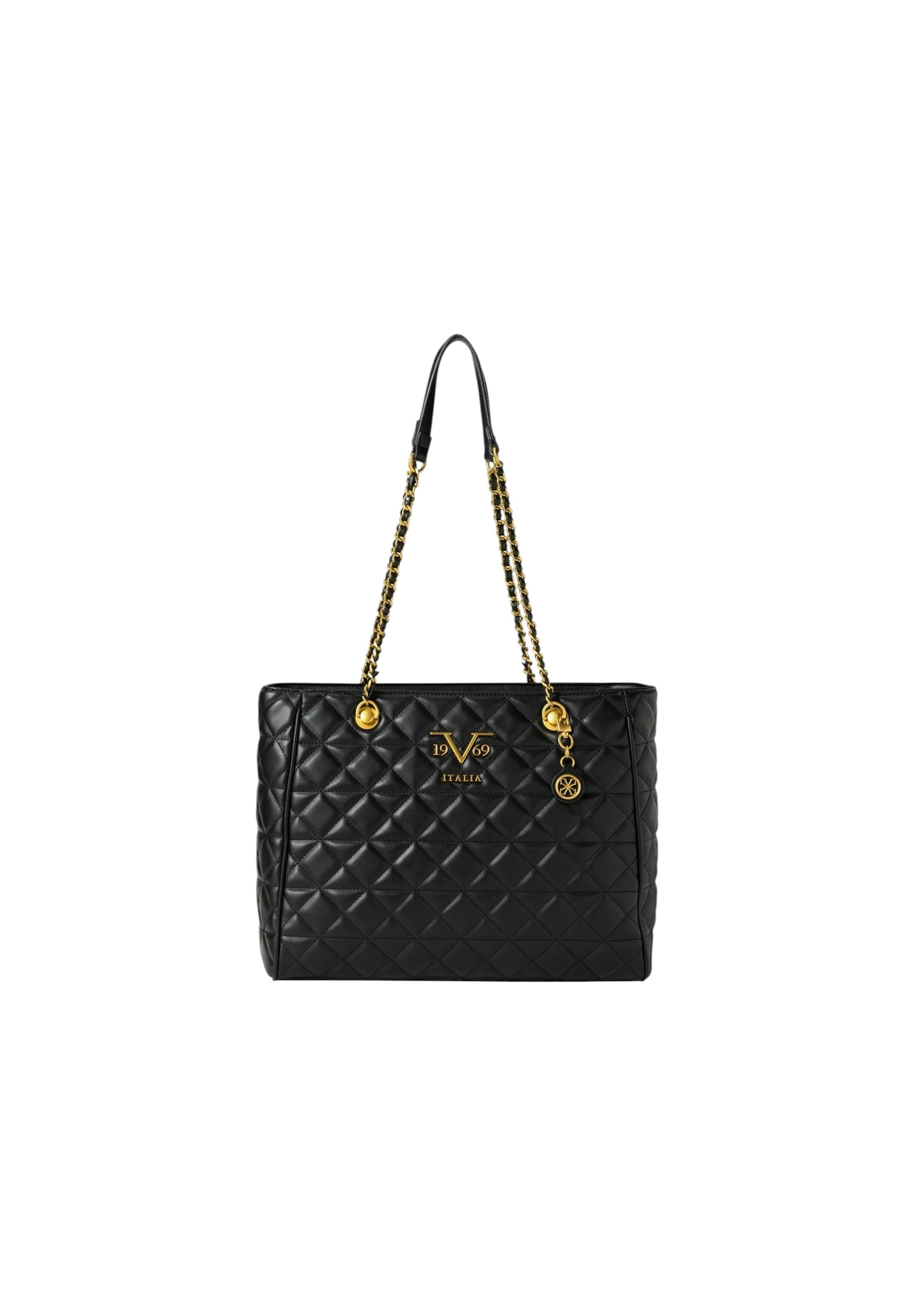 19V69 Italia Silvia Gold Women's Black Handbag