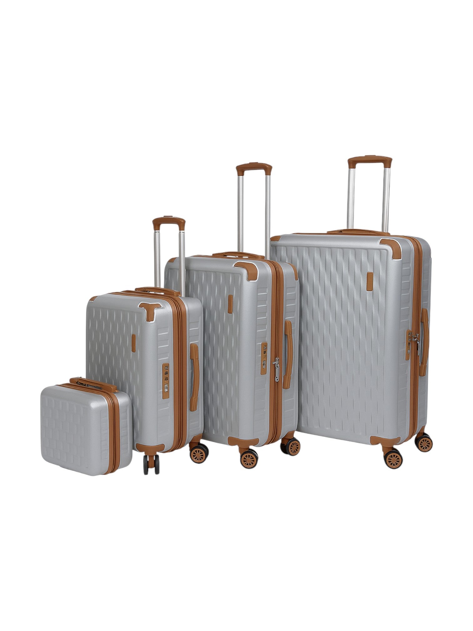 4 Piece Spinner Travel Bag Set with Double Zipper