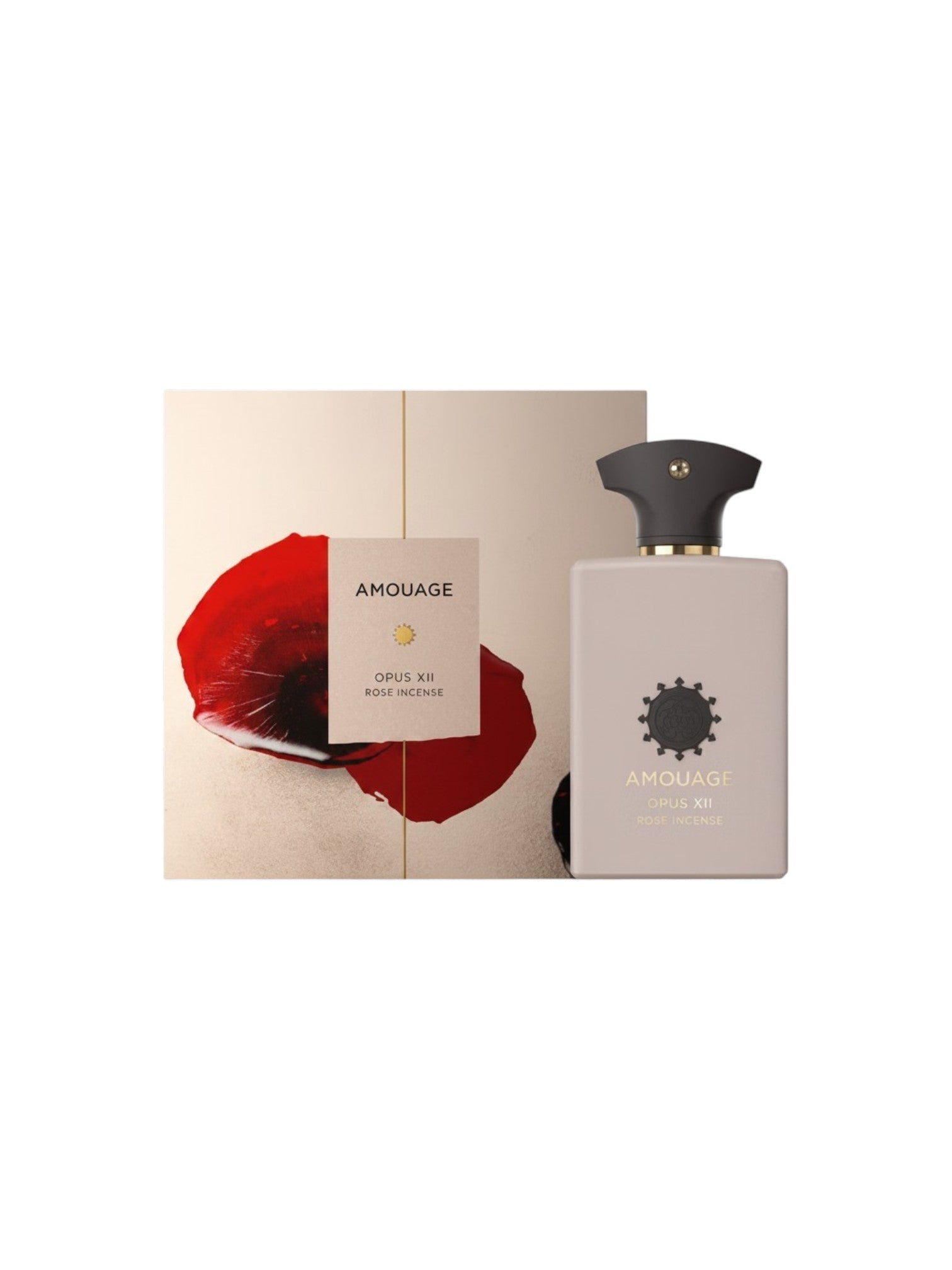 Amouage perfume bottle with packaging on a white background. Amouage, Monza Outlet, Monza Fashion, Shein Outlet