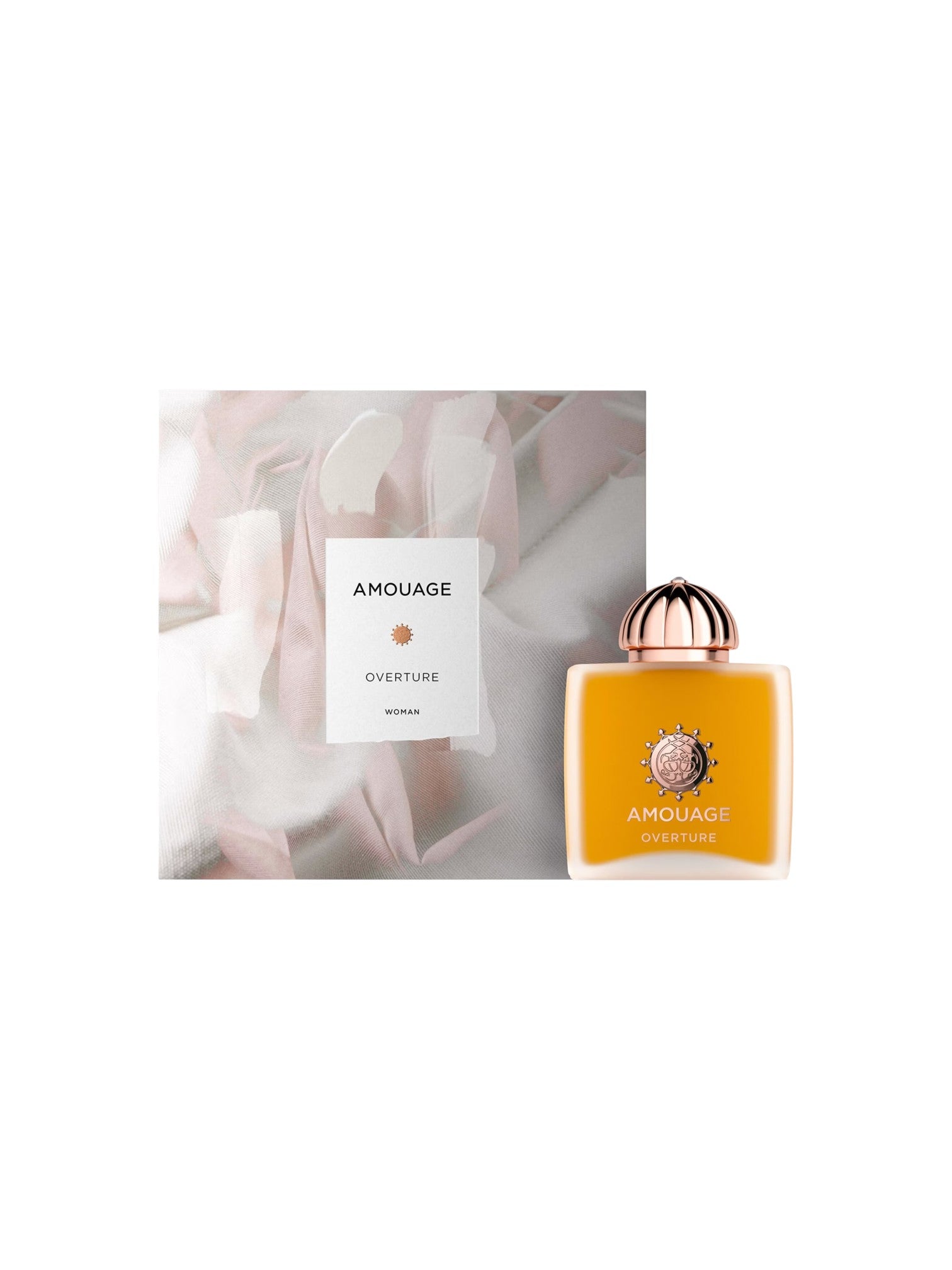 Amouage Overture perfume bottle and packaging on a white background. Amouage, Monza Outlet, Monza Fashion, Shein Outlet