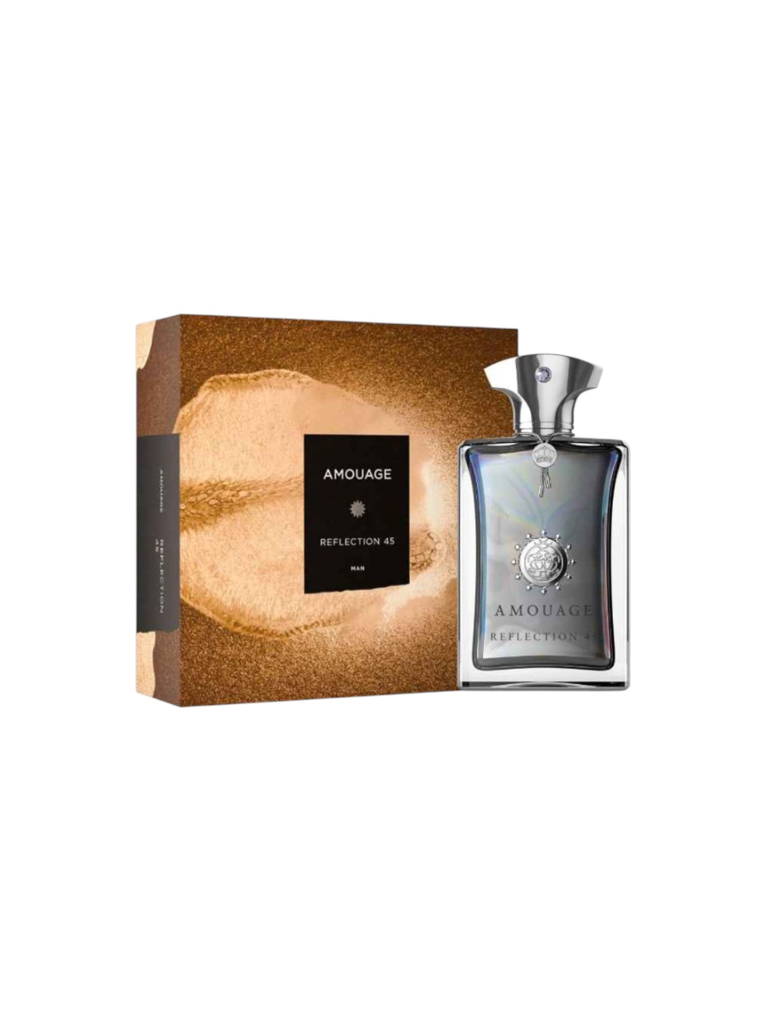 Amouage perfume bottle and packaging on a white background. Amouage, Monza Outlet, Monza Fashion, Shein Outlet