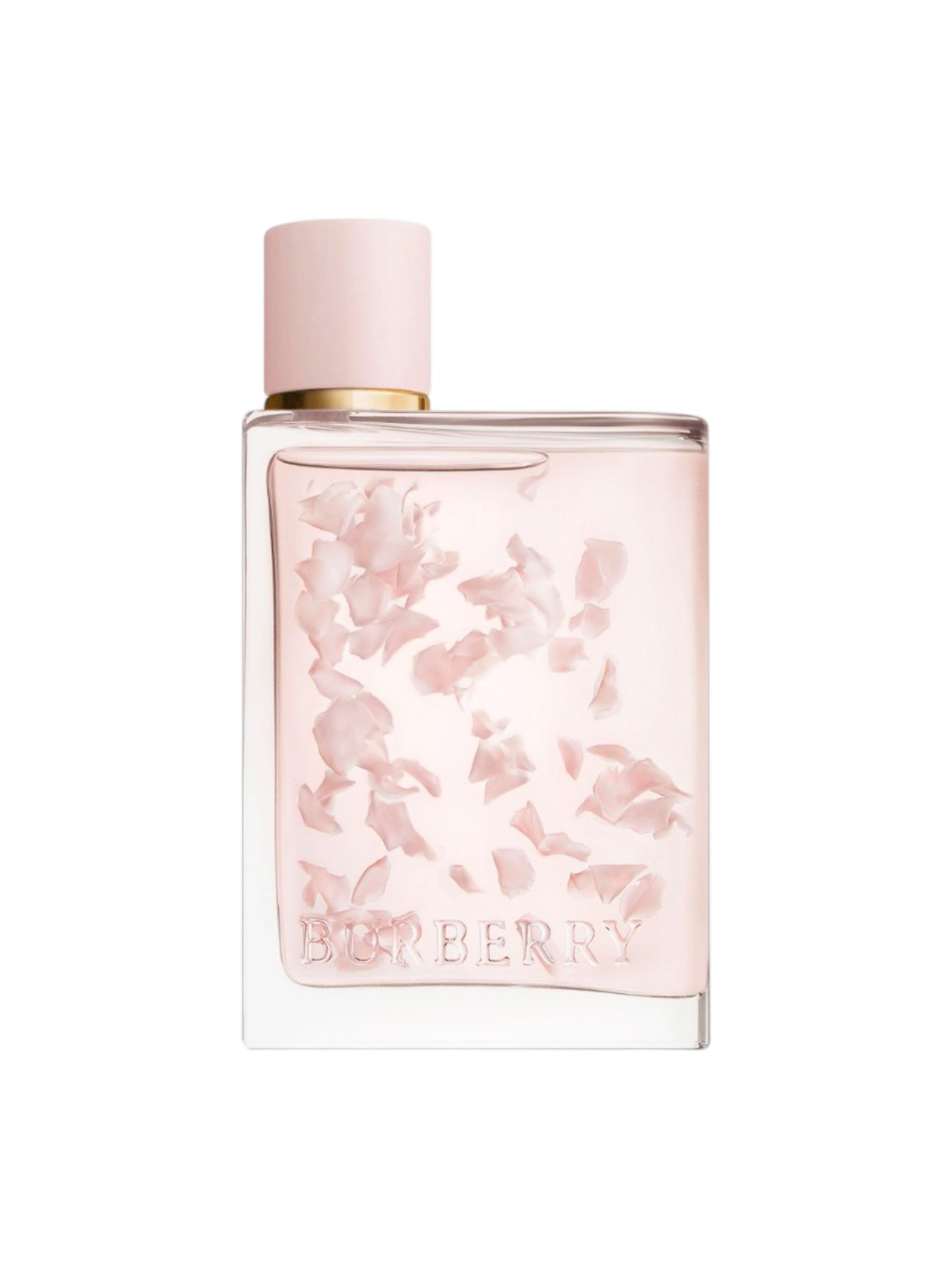 Perfume bottle with floral design on a white background. Burberry, Monza Outlet, Monza Fashion, Shein Outlet