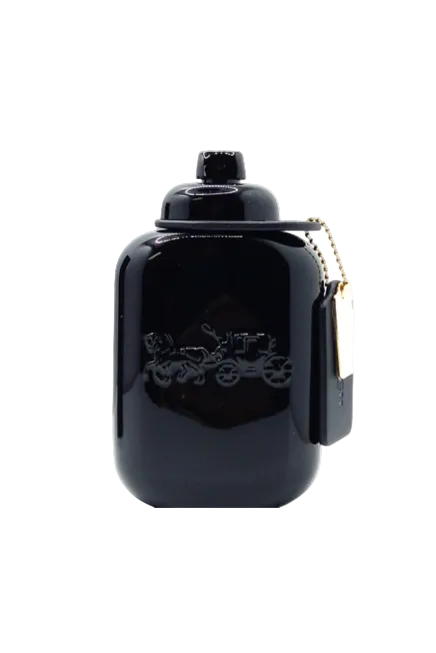 Black water bottle with a logo on a white background Coach Monza Outlet 