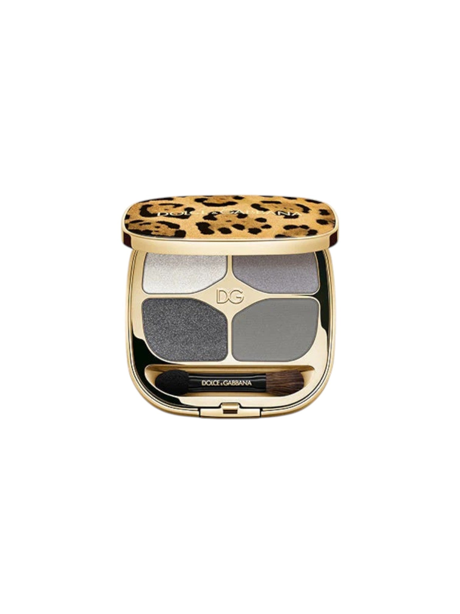 Makeup palette with leopard print lid on a white background Dolce Gabbana Monza Outlet