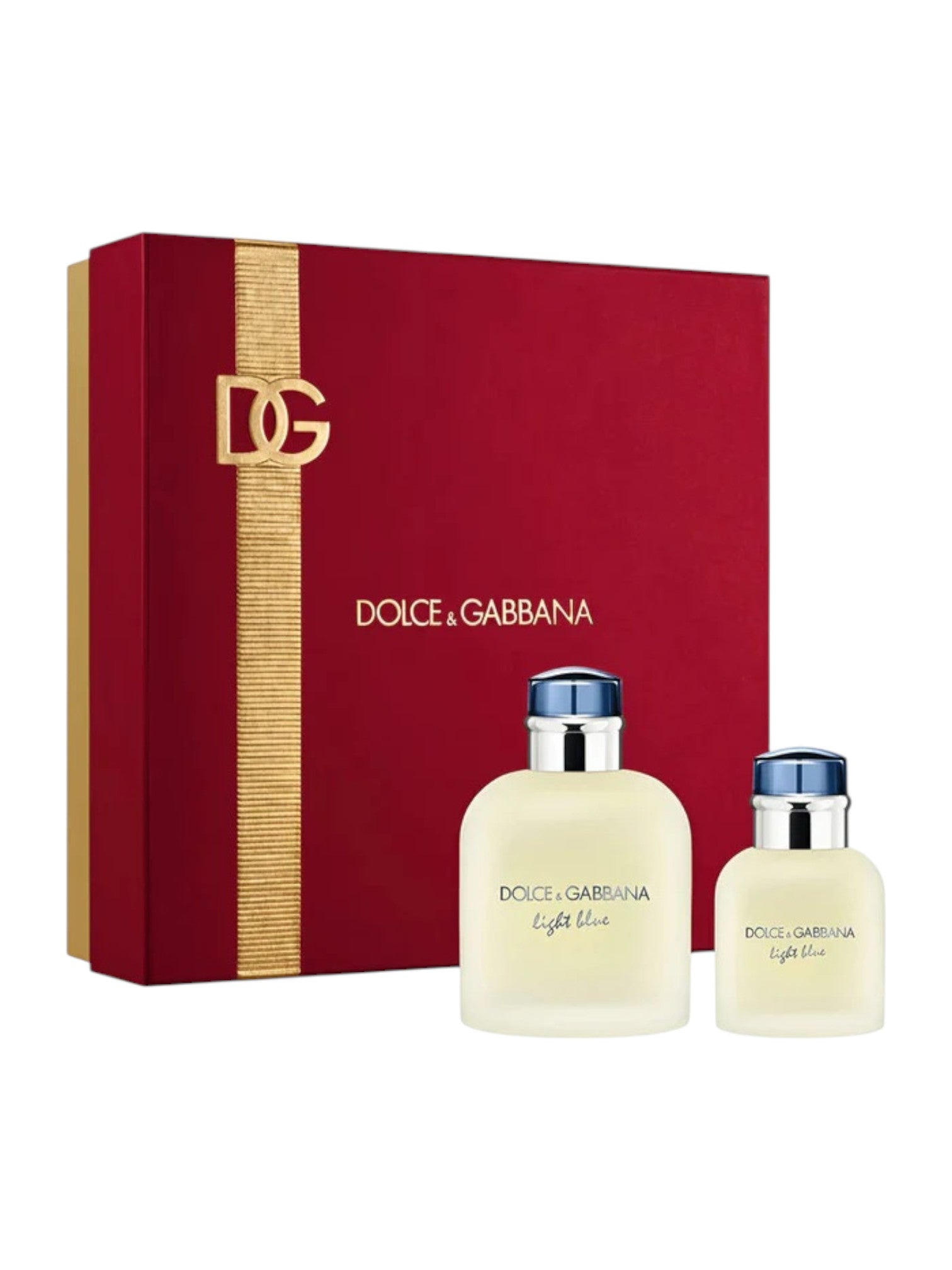 Dolce & Gabbana perfume set with two bottles and a red box on a white background Dolce Gabbana Monza Outlet