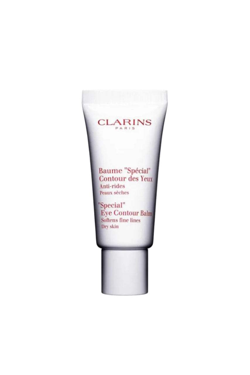 Clarins eye contour balm tube on a white background monza outlet, Shein outlet, monza fashion
