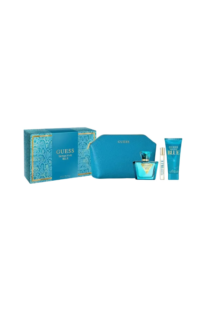 Guess Seductive Blue perfume set on a white background Guess Monza Outlet 