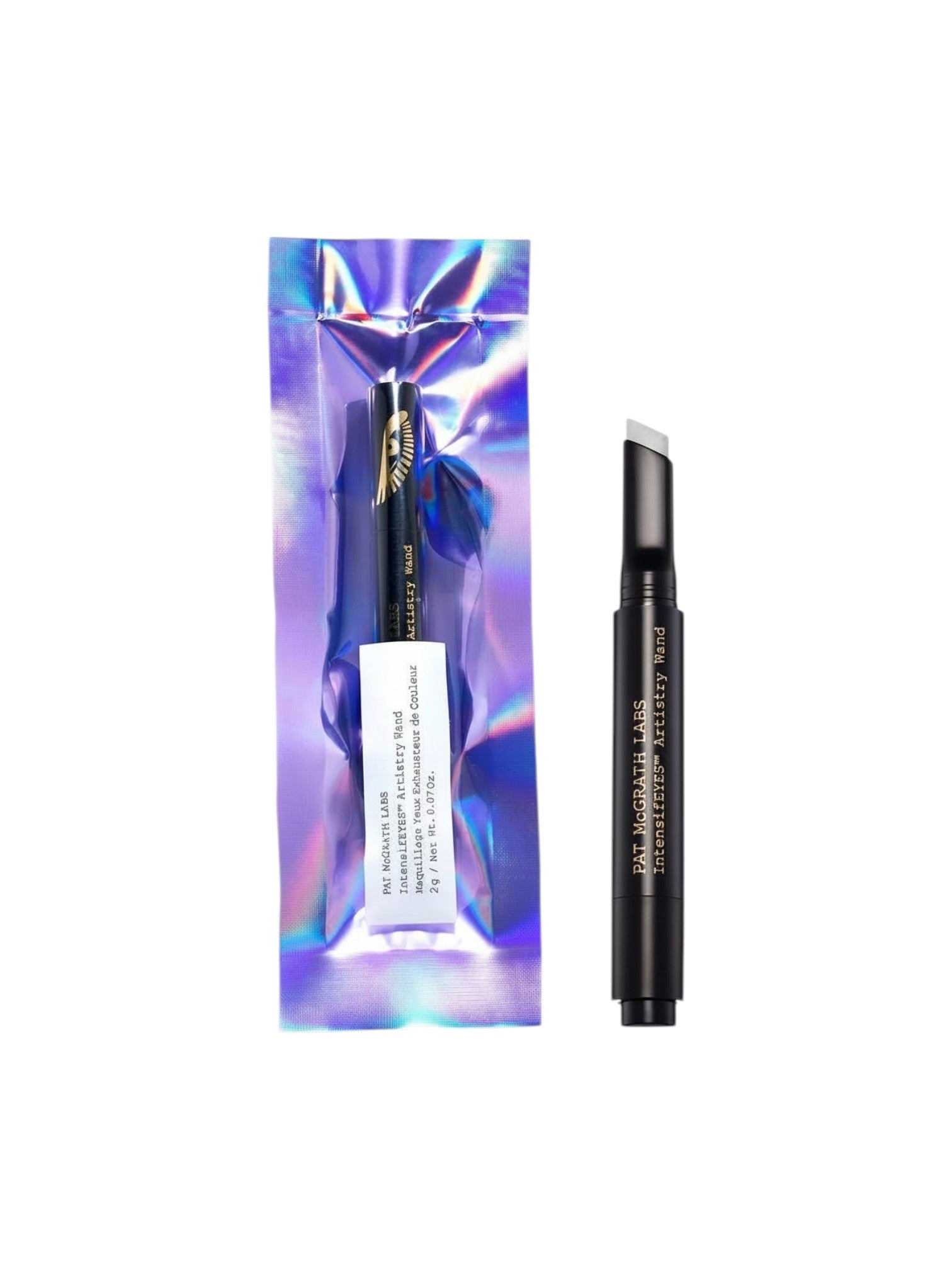 Eyebrow pencil with packaging on a white background. Pat McGrath Labs, Monza Outlet, Monza Fashion, Shein Outlet