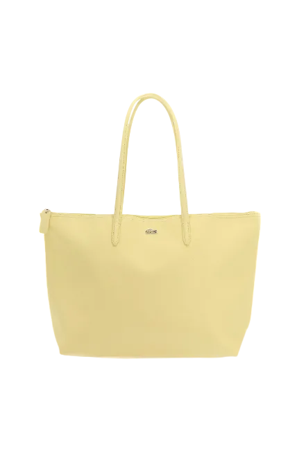 Yellow tote bag on a white background Lacoste Monza Outlet, Monza Fashion, Shein Outlet
